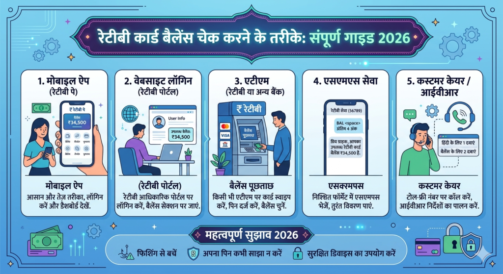 राठबी कार्ड बैलेंस चेक करें - 5 आसान तरीके (2026)
FAB राठबी कार्ड की बैलेंस चेक करने के 5 तरीके - एसएमएस, ऑनलाइन पोर्टल, एटीएम, मोबाइल ऐप और फोन बैंकिंग। यूएई में काम करने वाले सभी लोगों के लिए संपूर्ण हिंदी गाइड।
